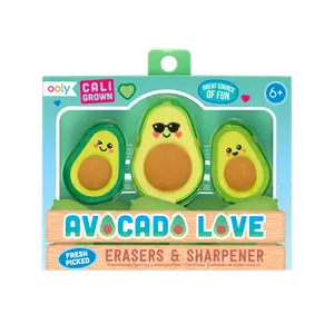 Avocado Love Eraser and Sharpener - Set of 3