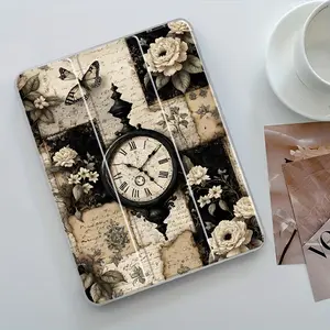 Vintage Butterfly Floral iPad Stand Case with Pencil Slot, Fits iPad 10.2 inch 2019/2021, iPad Mini and Air, Ultra-Slim Scratch Resistant Design
