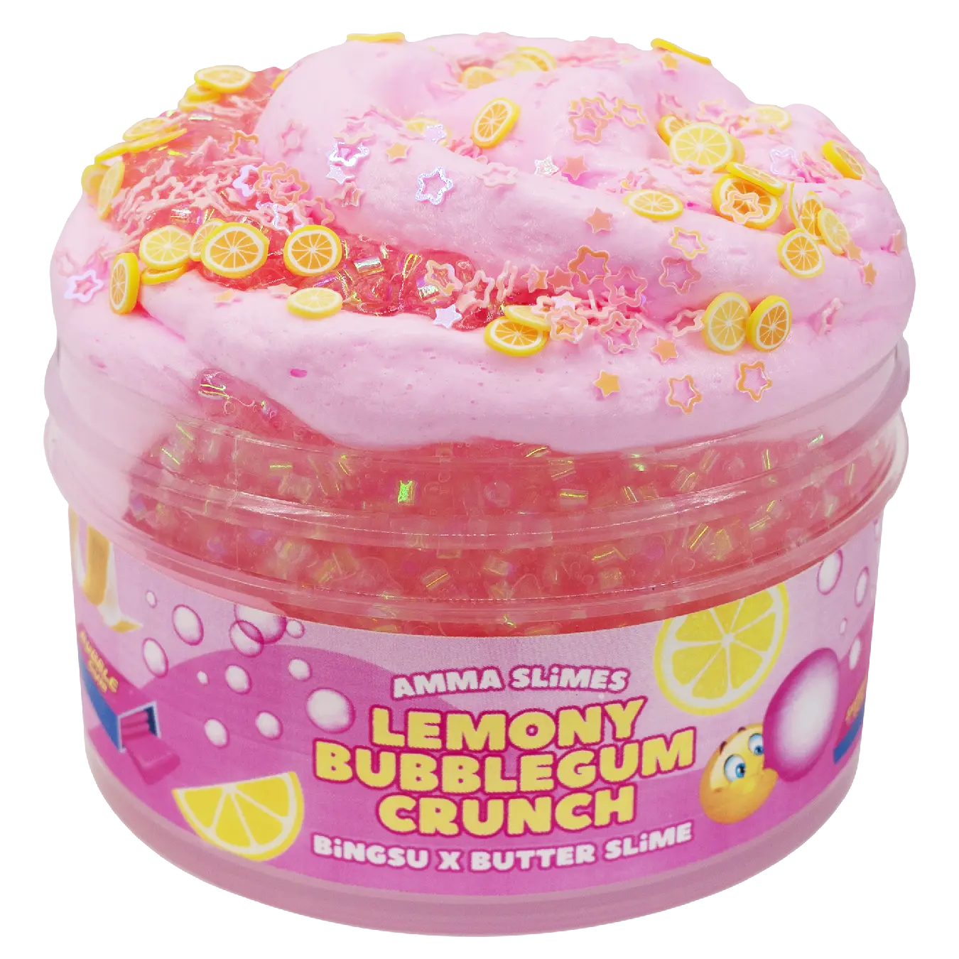 Amma Slimes • Lemony Bubblegum Crunch • Scented Bingsu x Butter Slime