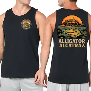 Alligator Alcatraz 2 Sided Tank top, Funny Retro Florida Gator Shirt, Dark Humor, Gift For Men and Women