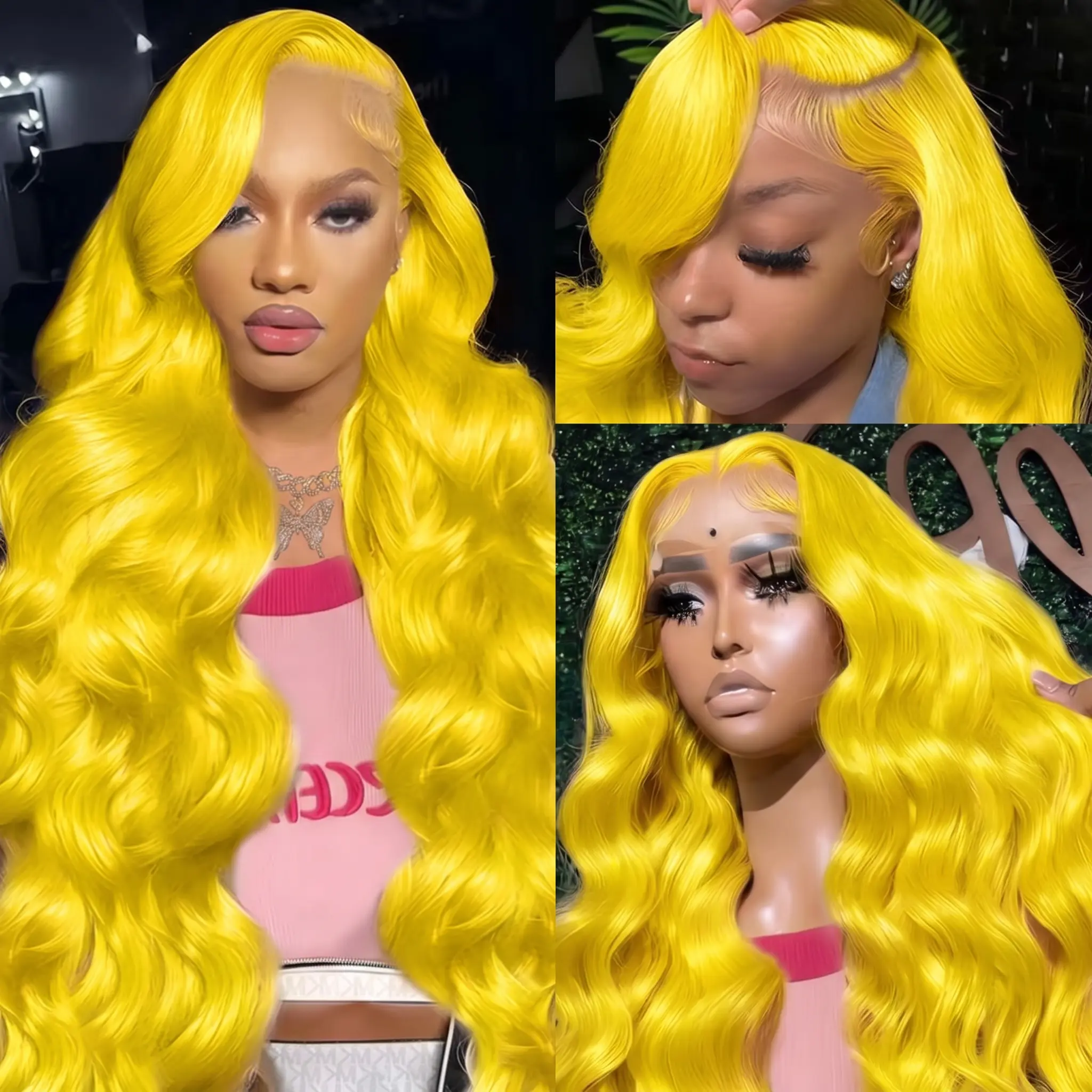 Luxury Yellow Wig Transformation With 13x6 Lace Front Body Wave Human Hair #LuxuryHair #HairTransformation