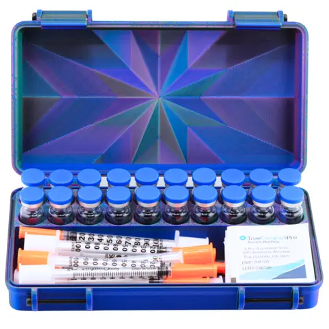3 to 20-Slot 3 ml Vial Case with Syringe & Prep Pad Storage | Organizer for GLP-1, Peptides, Research