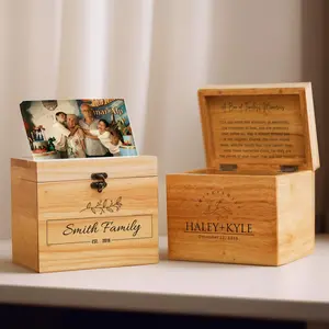 Personalized Keepsake Box, Custom Engraved Memory Box, Personalized Wooden Keepsake, Romantic Gift for Couples ,Wood Memory Box, Couples Gift, A Box of Timeless Memories, Gift For Wife, Valentine's Day Gift, Custom Photo