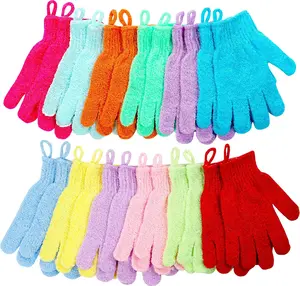 Exfoliating Shower Gloves 24 Pack – Body Scrub Bath Gloves for Deep Cleansing, Spa Massage & Skin Exfoliation – Soft Textured Body Scrubber with Hanging Loop, 12  for Women & Girls
