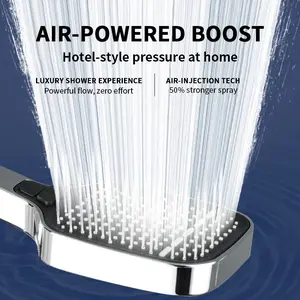 High-pressure multi-mode handheld showerhead&Square large-panel showerhead,power wash,shower head with ON/OFF switch for pets bath with 1.5m hose,shower bracket,Shower,bathroom supplies.