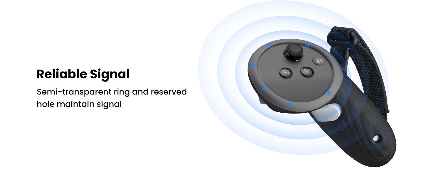 KIWI design Upgraded Controller Grips Protector Compatible with Oculus/Meta Quest 3/3S, Non-Slip Handle Cover with Battery Opening, Accessories Made for Meta