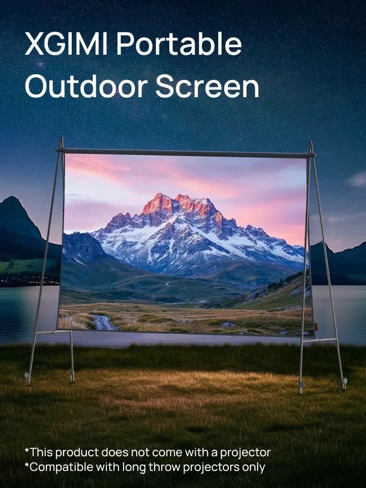 XGIMI Outdoor Portable Projector Screen 70" Foldable & Lightweight - Camping/Backyard Compatible with XGIMI Long Throw Projector | HD/4K HDR10+ | Travel Movie Screen