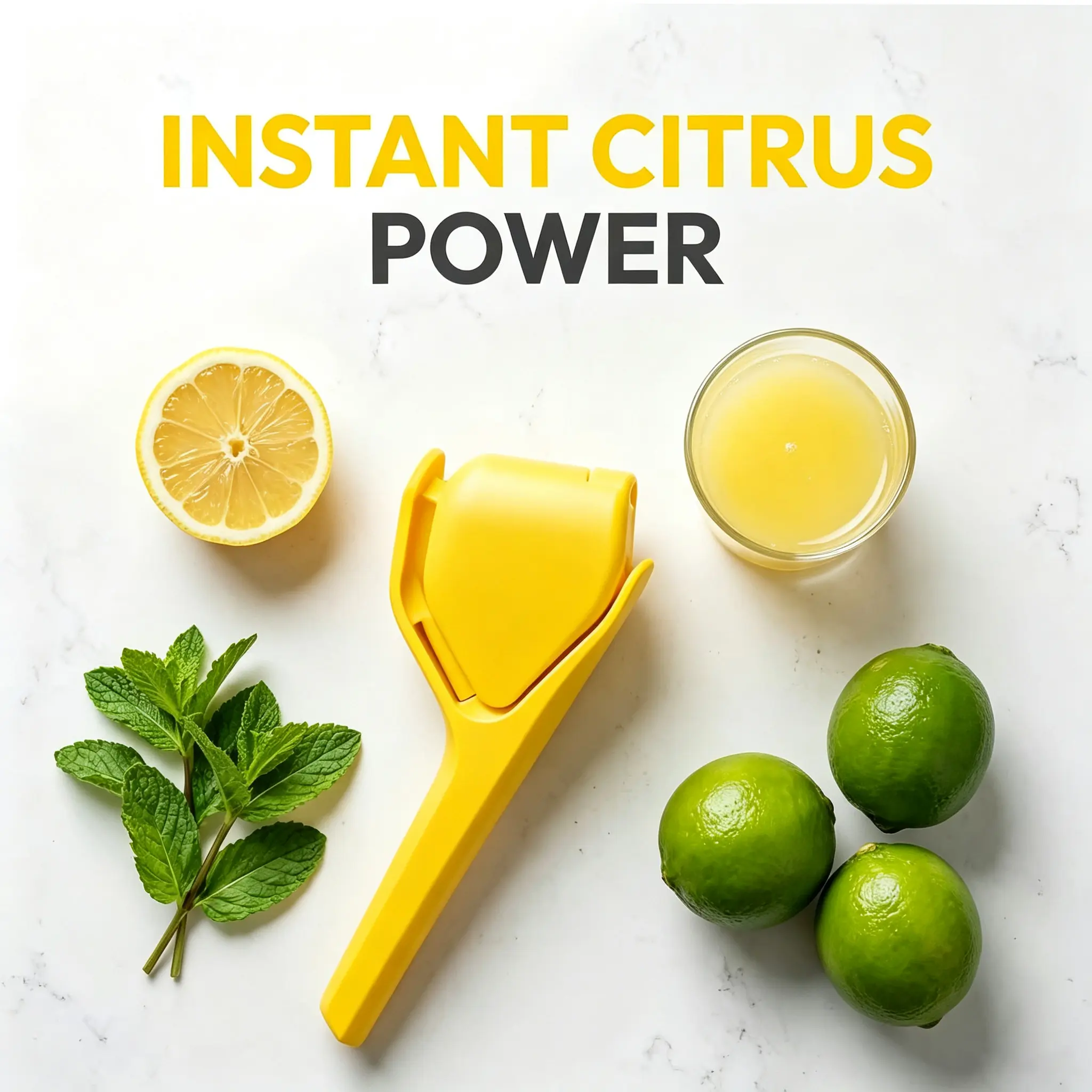 Manual Citrus Juicer, Portable Hand Lemon Squeezer, Handheld Orange Lime Juice Press, Easy Clean Fruit Juicer for Fresh Homemade Juice