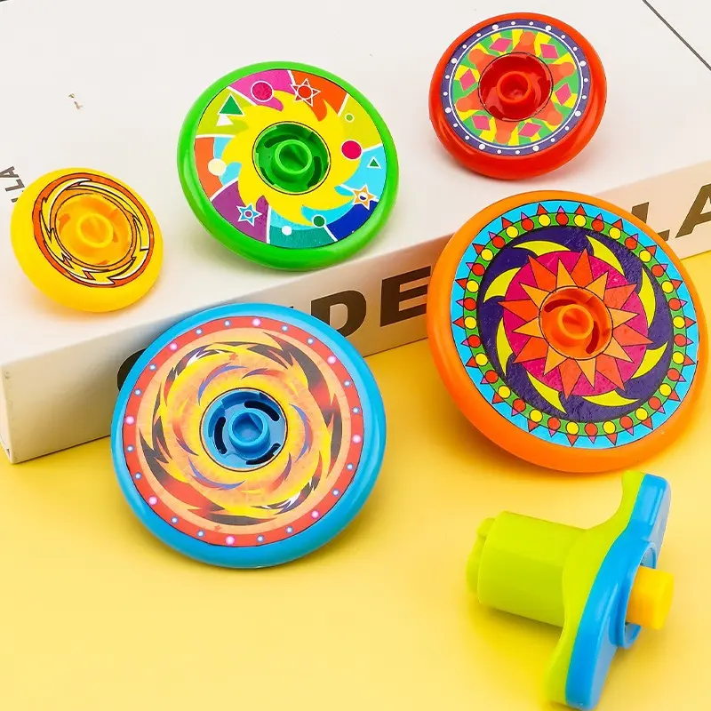 New Stacking Rotating Gyroscope Toy, Colorful Five-Layer Spinning Top, Fun Launcher Rotating Toy, Parent-Child Desktop Game, Holiday Gift, Finger Spinning Top, Finger Spinner, Fidget Spinning Tops