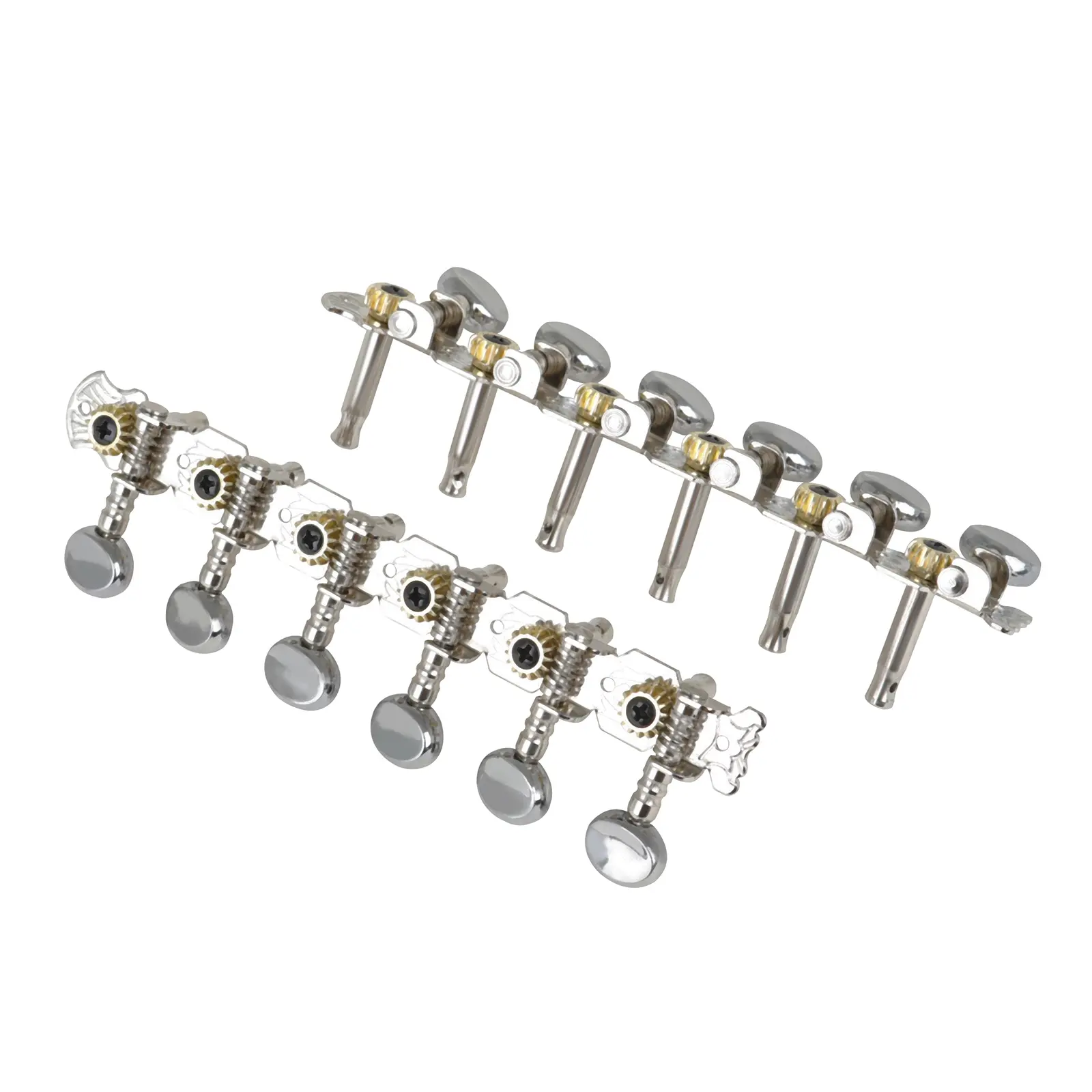 6 Joint 12 String Folk Guitar Tuning Pegs Round Head Steel Post String Axle String Knob, Durable Musical Instrument Accessory with Accurate Pitch Adjustments, Precision Tuning, Performance and Stability, Acoustic Guitar for Musicians