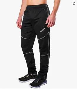 baleaf Men's Winter Cycling Pants Mountain Bike Cold Weather Hiking Gear Windproof Fleece Lined Running Ski Bicycle Clothes