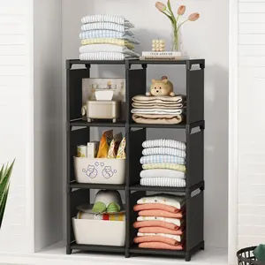 Closet Organizers and Storage 6 Cube Storage Organizer Portable Closet Shelves Cabinet Racks