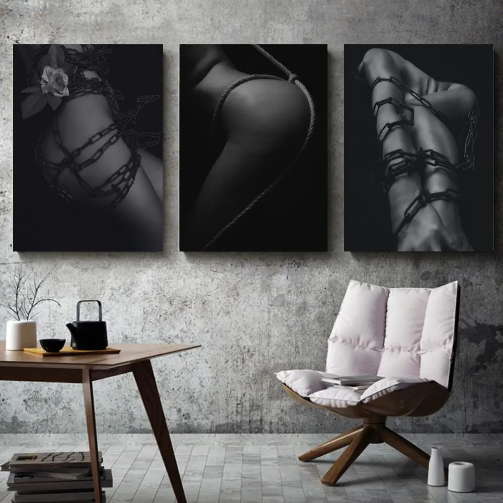 and Woman Body Line Art Poster, Sexy Woman Body Line Art Poster, Wall Art Print for Home Living Room Bedroom Decor, Photo, Art Canvas Prints