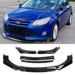 For Ford Focus 2012-2014 Front Bumper Lip Splitter Winglet Body Kit Gloss Black