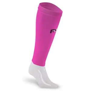 Bright Pink Calf Compression Sleeves with Graduated Compression & Anti-Microbial Fabric for Improved Circulation and Faster Recovery