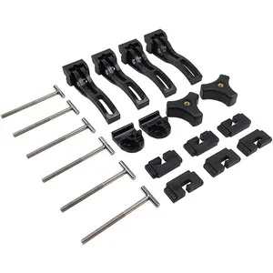 Truck Tonneau Cover Replacement Installation Accessory |   Fit for Tri-fold & Quad-fold Truck Bed Cover Hard Folding or Soft Folding |   Include T-bar (T-Bolt), Tonneau Cover Front Clamp, 4X Rear Clamp