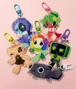 Dandy’s World || Matte Clear Acrylic Keychains || Dandy, Vee, Astro, Shelly, Pebble, & Sprout
