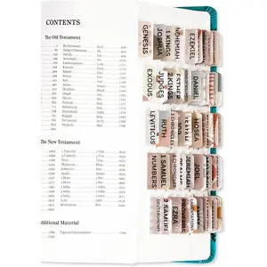 Laminated Bible Tabs for Women & Men - Large Print Tabs for Study Bibles, Boho Theme for Easy Navigation and Quick Reference - Easy-To-Read and Apply Tabs for All Ages Bible Tabs