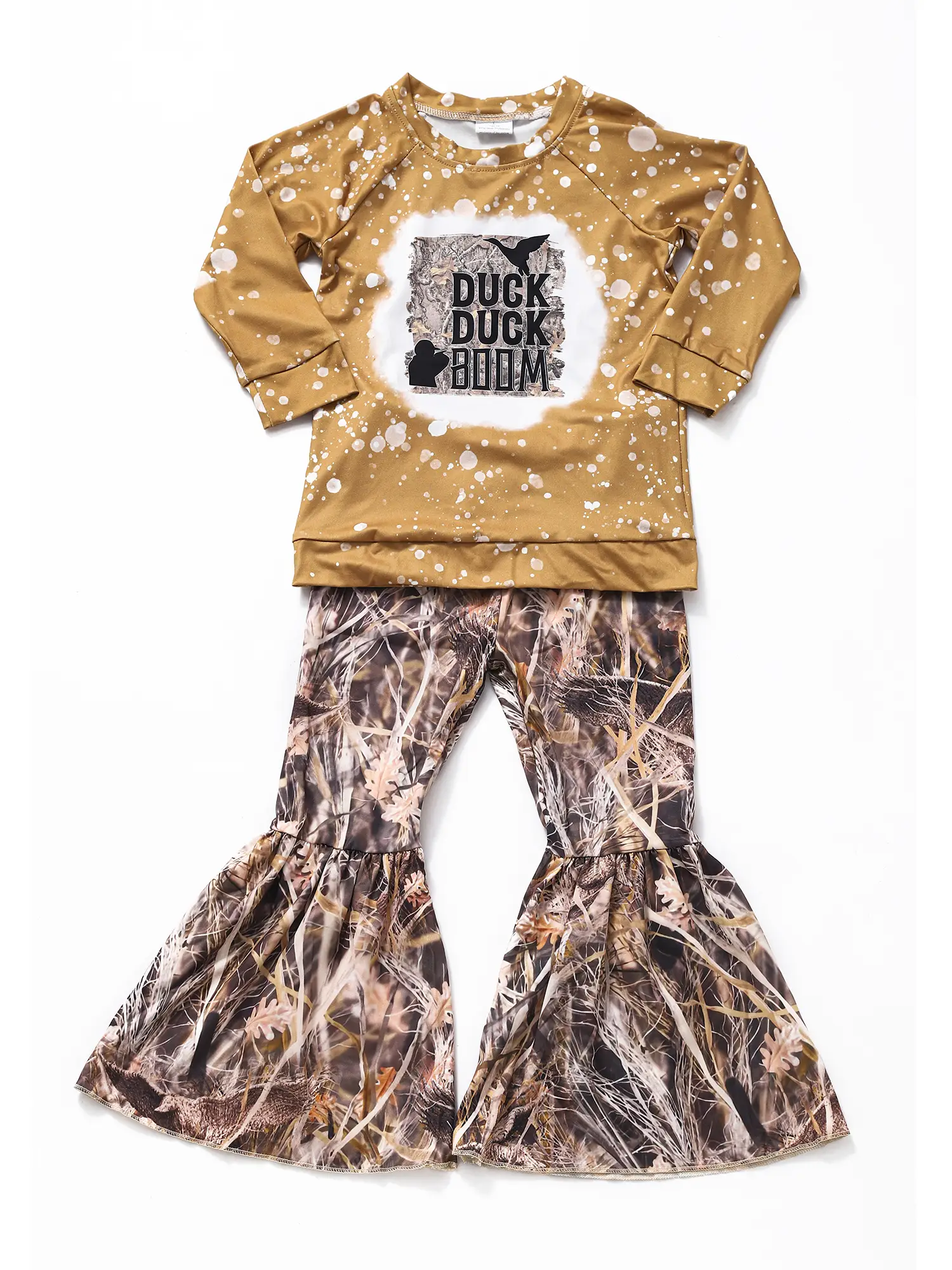 Brown Camo Duck Print Girls set