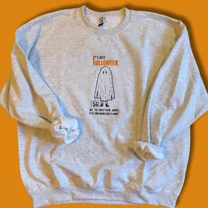 It's Not Halloween Embroidered Unisex Crewneck Sweatshirt