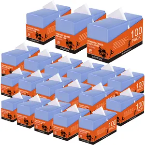 LOVFEN 2000CT 3" X 4" Top Loads Card Sleeves Kits For Trading Cards, Baseball Card Protectors, Trading Card Sleeves Hard Plastic Fit For Baseball, Football Cards (2000 Top Loads + 2000 Soft Sleeves) Easter Gift