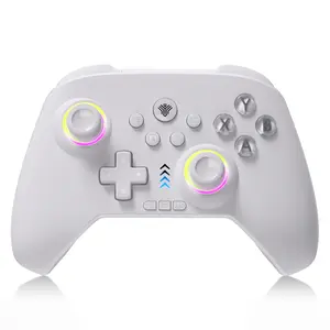 YUYIU Wireless Controller (Not for Xbox) for PC/Switch/iOS/Android - Features Hall Effect Joysticks, Macro Programming, Linear Triggers, 6-Axis Gyro, Dual Vibration & RGB Lighting Includes Data Cable & Receiver