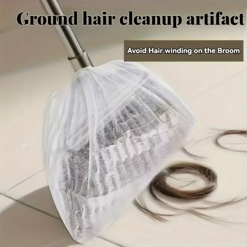 100 pieces, Household items, disposable broom cover, dust removal cloth cover for household use, electrostatic adsorption, easy cleaning of hair and dust, both dry and wet, ready to use and throw, for home and office use, suitable for any type of broom