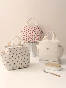 Fashionable Large Capacity Durable Lunch Bag Tote Bag, High School Back-To-School Supplies, Portable Bento Insulated Bag for Office, Picnic, Camping, Outdoor Activities, Travel Use