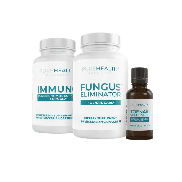 PureHealth Research Formidable Fungus Protocol Dietary Supplement - 2-in-1 Immune Support & Healthy Nails Care - GMO, Gluten, Dairy-Free Natural Oregano Oil, Garlic, Wormwood, Clove Oil for Discolored Thick Toenails & Nail Growth - 60 Veggie Capsules, Veg