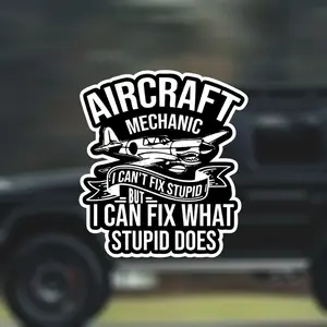 Aircraft Maintenance Technician Sticker - Durable Self Adhesive Logo, Suitable for Car Bumpers and Laptops, Ideal for Aviation Professionals