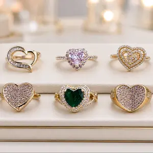 (R39)(R53)(R39)(R64) Love, Elegance & Sparkle.  heart rings COLTAB COLLECTION