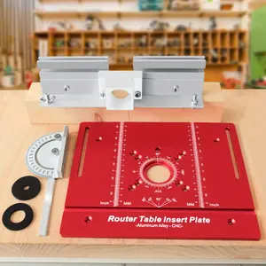 Aluminum Alloy C8 Electric Wood Milling Inverted Board, with A 360 Degree Angle Marked Milling Table Insertion Board According To The Public and English System Power Tools