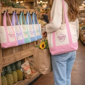 Trader Joe’s Tote Pastel Bag