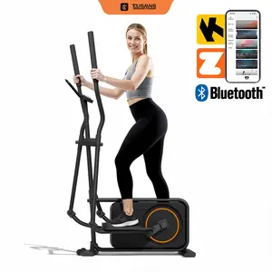 TOUSAINS Elliptical Machine with 32 Adjustable Resistance Levels&16-18 In Stride, Ultra-Quiet Portable Elliptical Exercise Machine for Home Office,Space-Saving Footprint，Home Workout Equipment 265LBS Weight Capacity Easy to Move，87% Pre-Assembled
