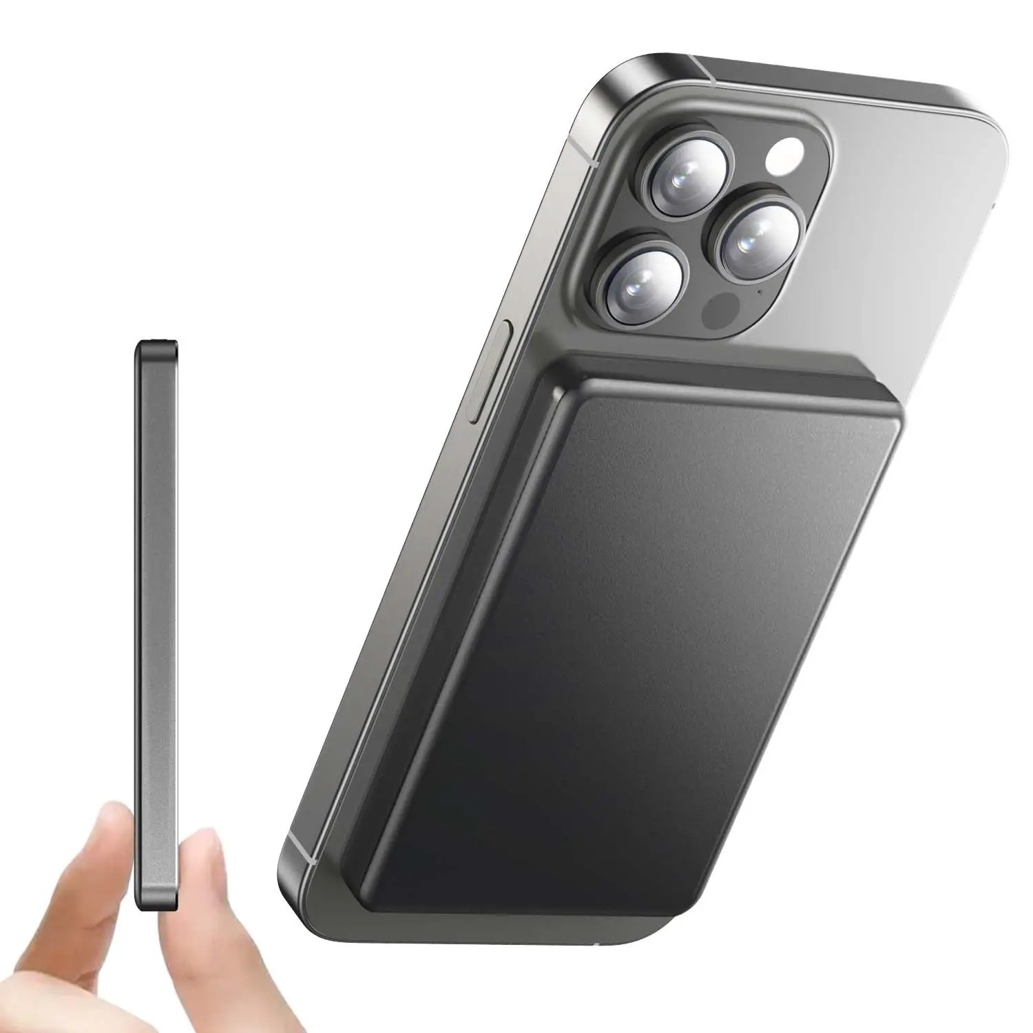 3 in 1 Magnetic Wireless Chargeable Power Bank 10000mAh and 5000mAh, Wireless Battery Pack, Travel Battery Pack, Portable Charger Compatible with iPhone, Gifts for Tech Lovers and Ideal Stocking Stuffers, Travel Gadgets