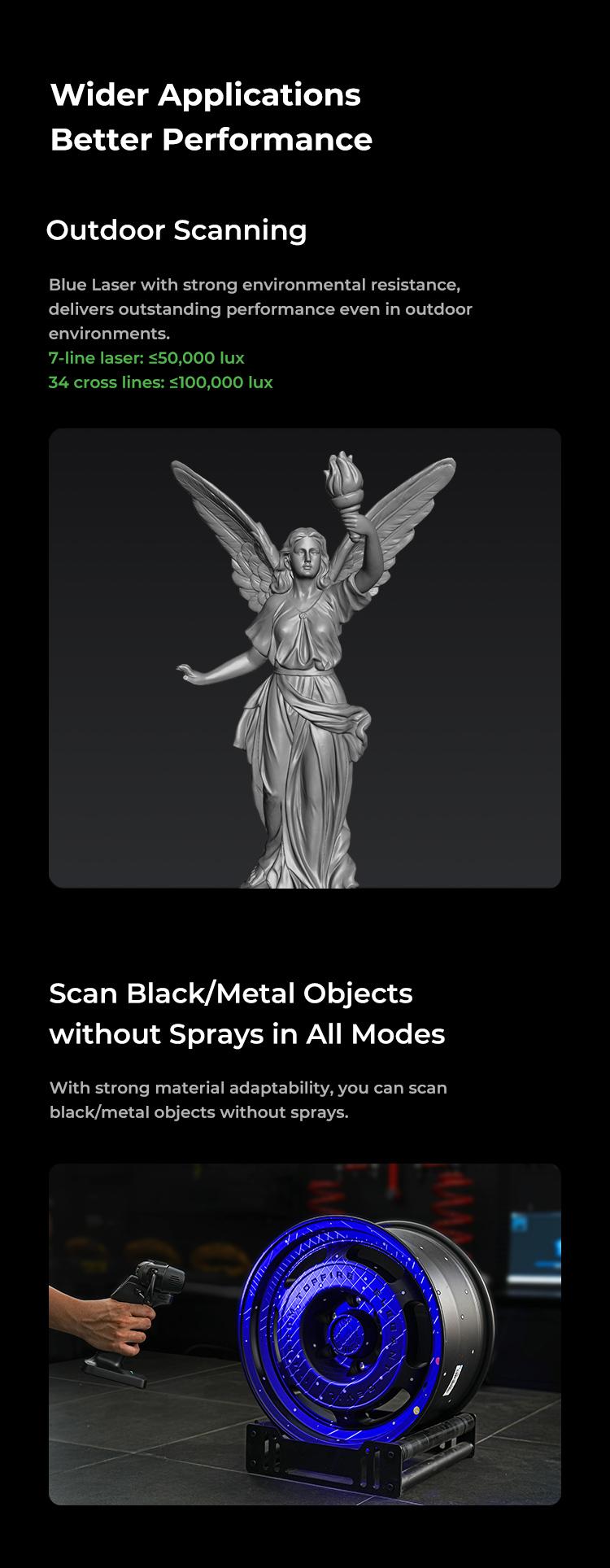 Creality RaptorX: Wireless Hybrid Blue Laser & NIR Scanner