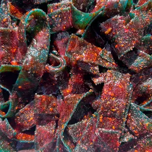 BLUE RASPBERRY SOUR BELTS Chamoy Candy - Chilitos Sweet, Sour & Spicy Chili Snack - Mexican Raspberry Fruit Flavored Gummy Candy for All Ages, Authentic Dulces Mexicanos Enchilados,  Candy Jars with Tamarindo Pulp Chamoy