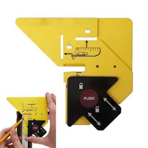 Trim Reveal Tool,Trim 45 Tool, 45 Carpentry Aid, 45 Degree Miter Angle Marker and Adjustable Spacing Guide, Trim 45 Carpentry Aid, Precision Measuring & Miter Marking Woodworking Tool for Door Window Casing Installation, Measuring Instrument