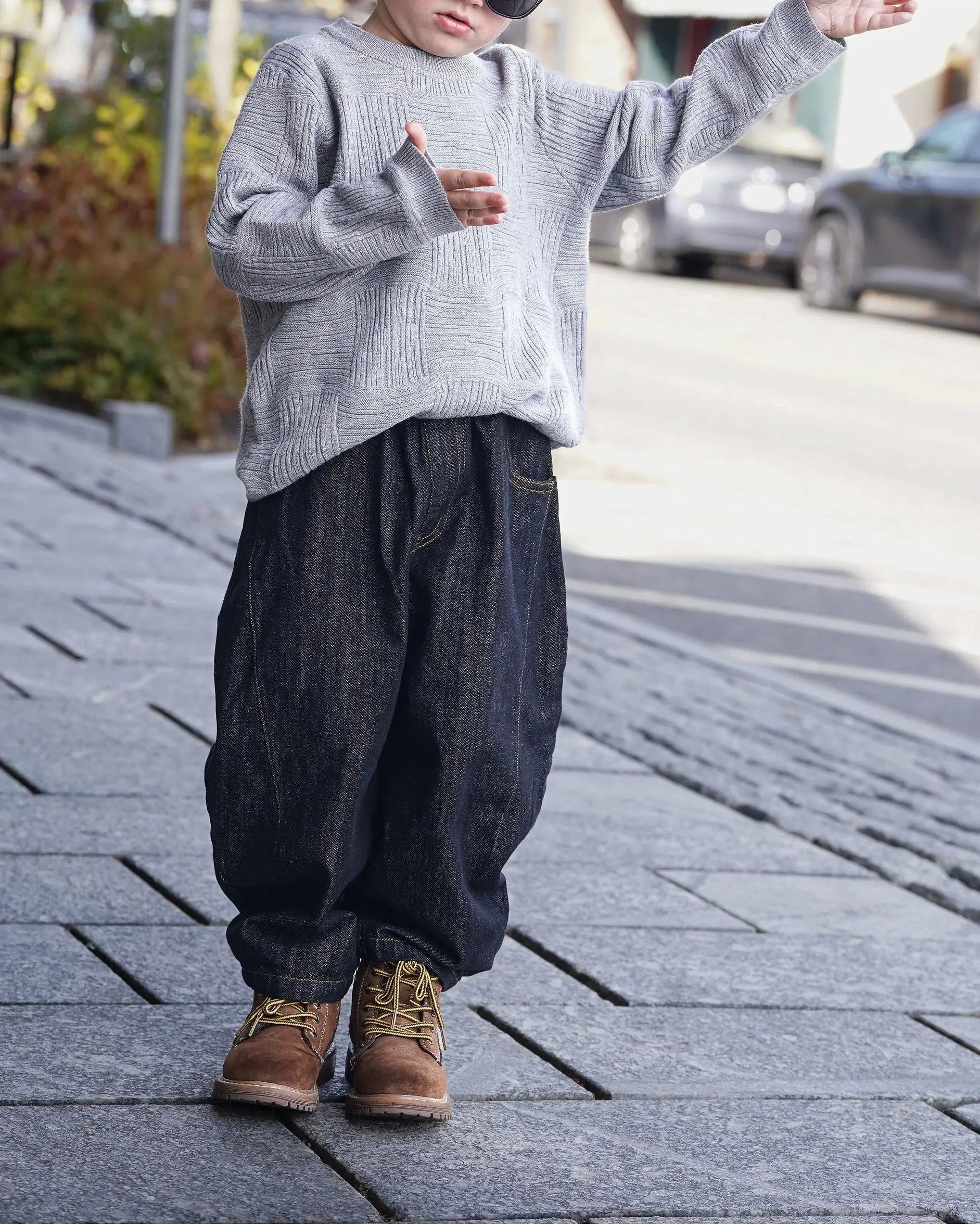Cross Texture Knit Sweater