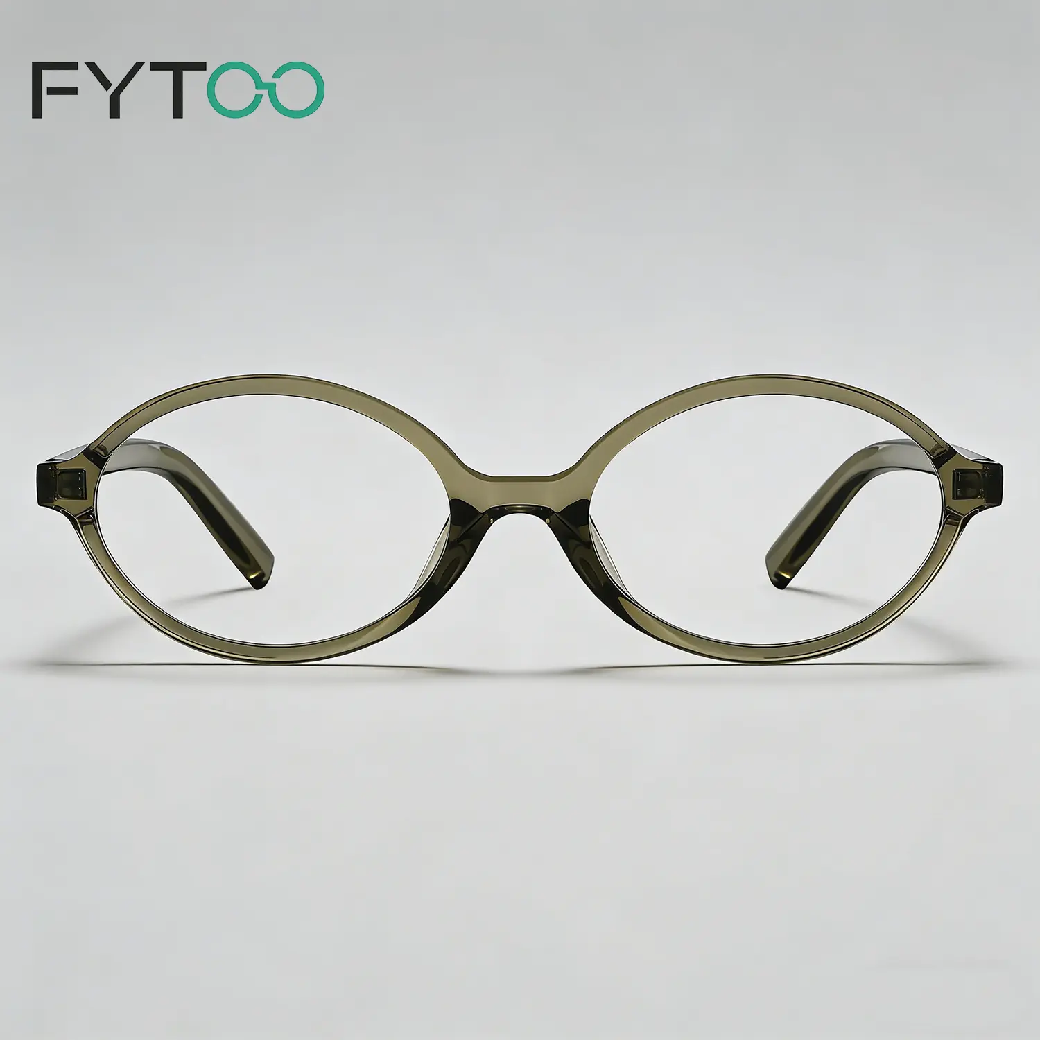 FYTOO Women's Retro Oval Eyeglass Frames - Flexible, Sturdy Full-Rim Resin, Lightweight Small Oval Frame Design, Prescription Ready, Nose-Friendly, Office & Daily Wear Fashion Eyewear for Shopping