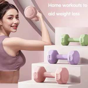 Cute Macaron Dumbbells for Home Fitness Dumbbell Workout, 1-3kg Sizes, No Heavy Gym Equipment Needed, Perfect for Arm Exercises