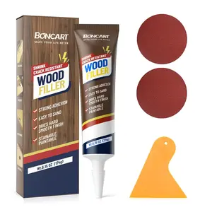 6.15 oz Paintable Wood Filler - Strong Adhesive Wood Putty, Easy-to-Sand, Shrink & Crack Resistant, Quick Repair for Cracks, Holes (White)