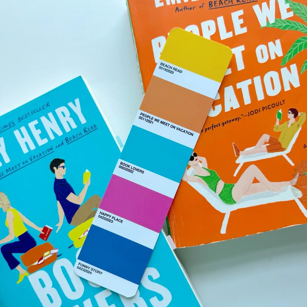 Emily Henry Inspired Color Swatch Bookmarks
