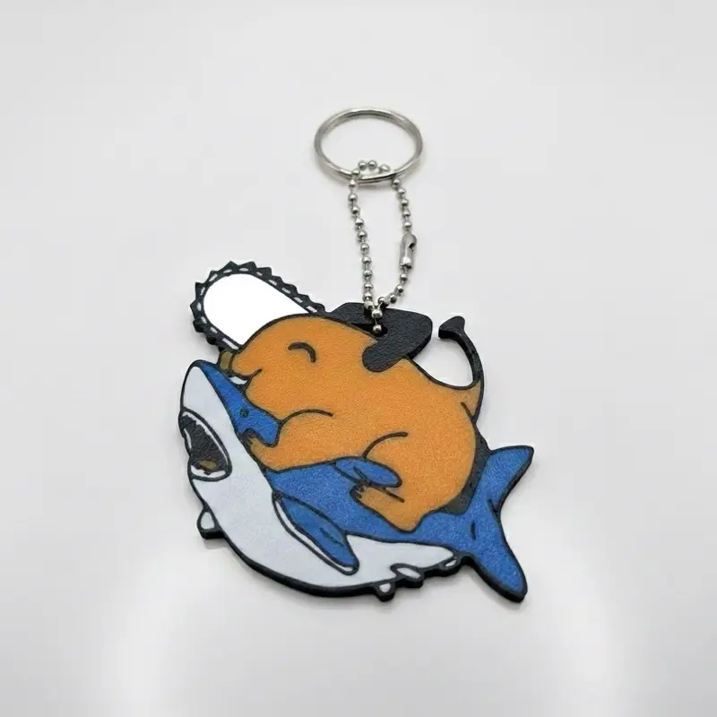 Pochita x Beam Keychain - Design with Chain Attachment for Easy Access
