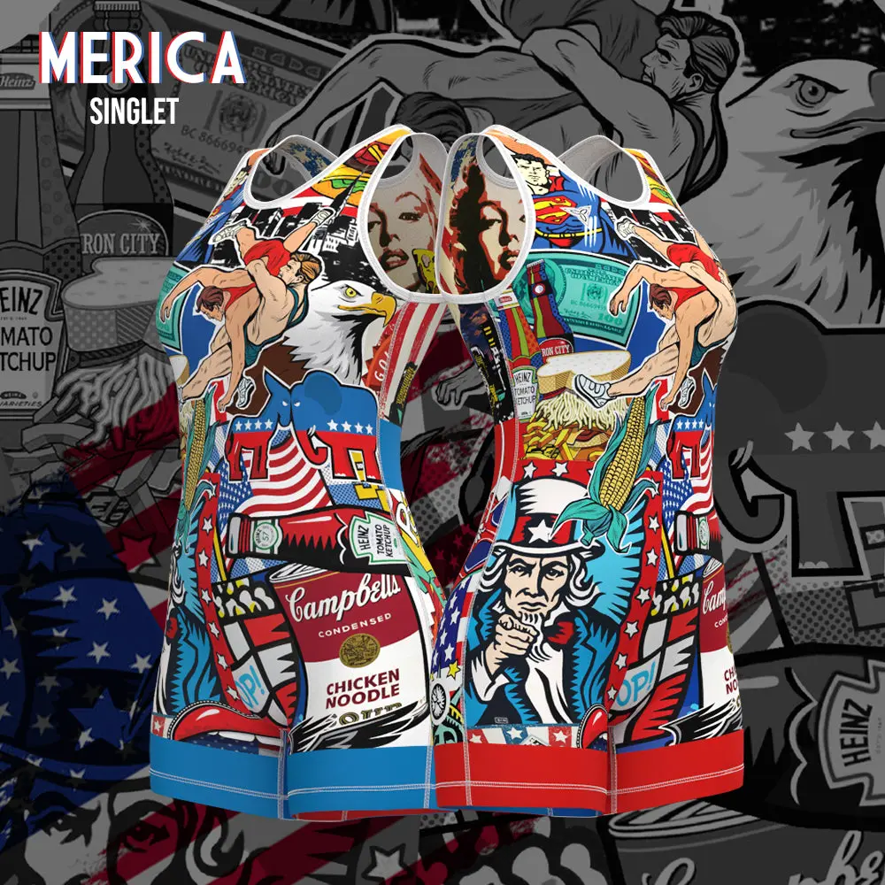 Merica - Full color Reversible Singlet - Girls and Women