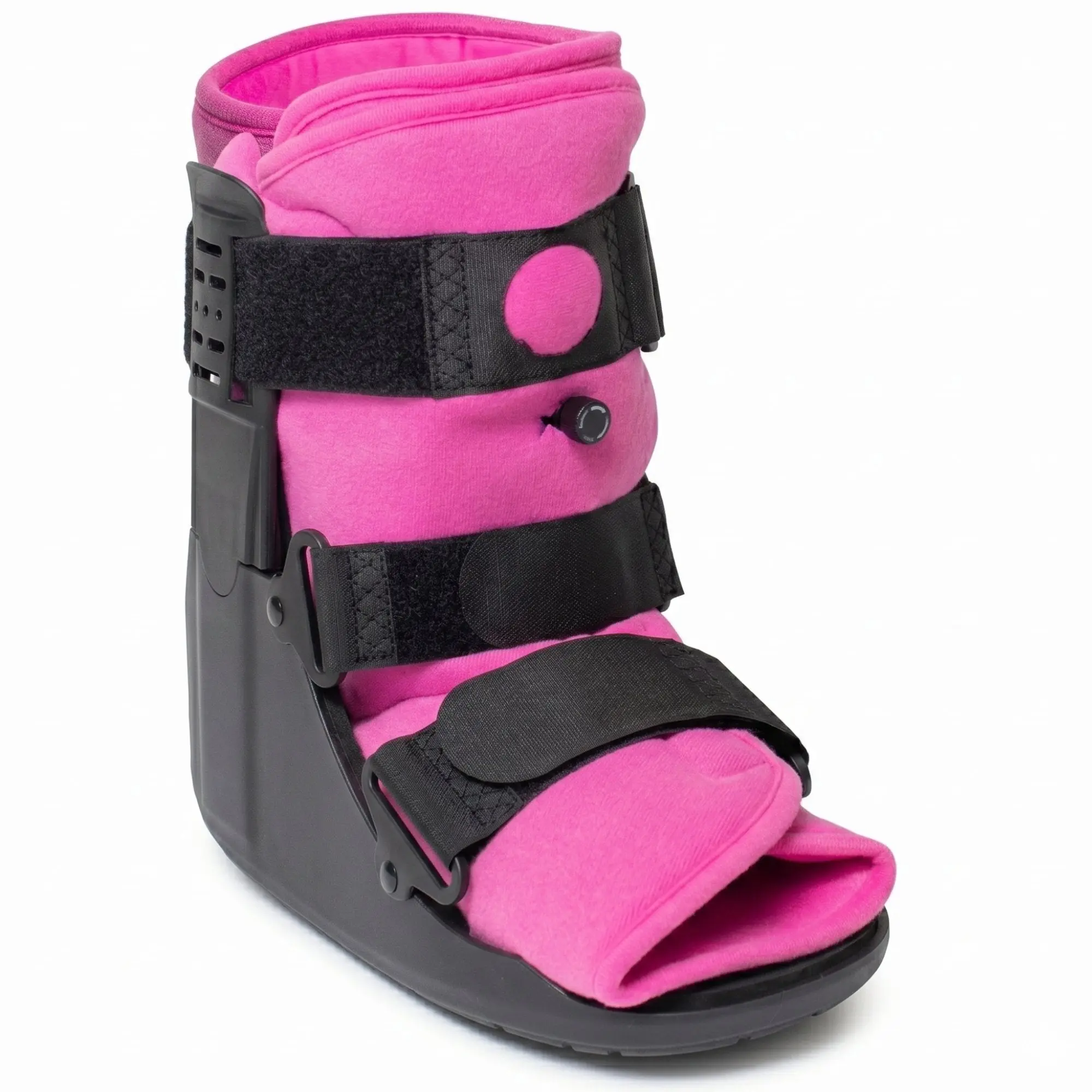 Brace Direct Women's Short Air Walker Boot - Pink Lined Medical Walking Boot For Women
