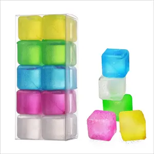 Ice Cube for Drinks - Multi-Color Plastic Ice Cubes to Keep Drinks Cool Longer (20 Packs)