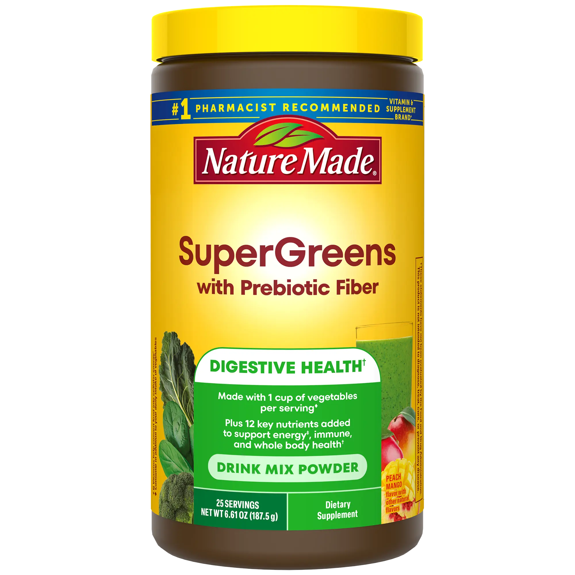 SuperGreens with Prebiotic Fiber Powder Drink Mix