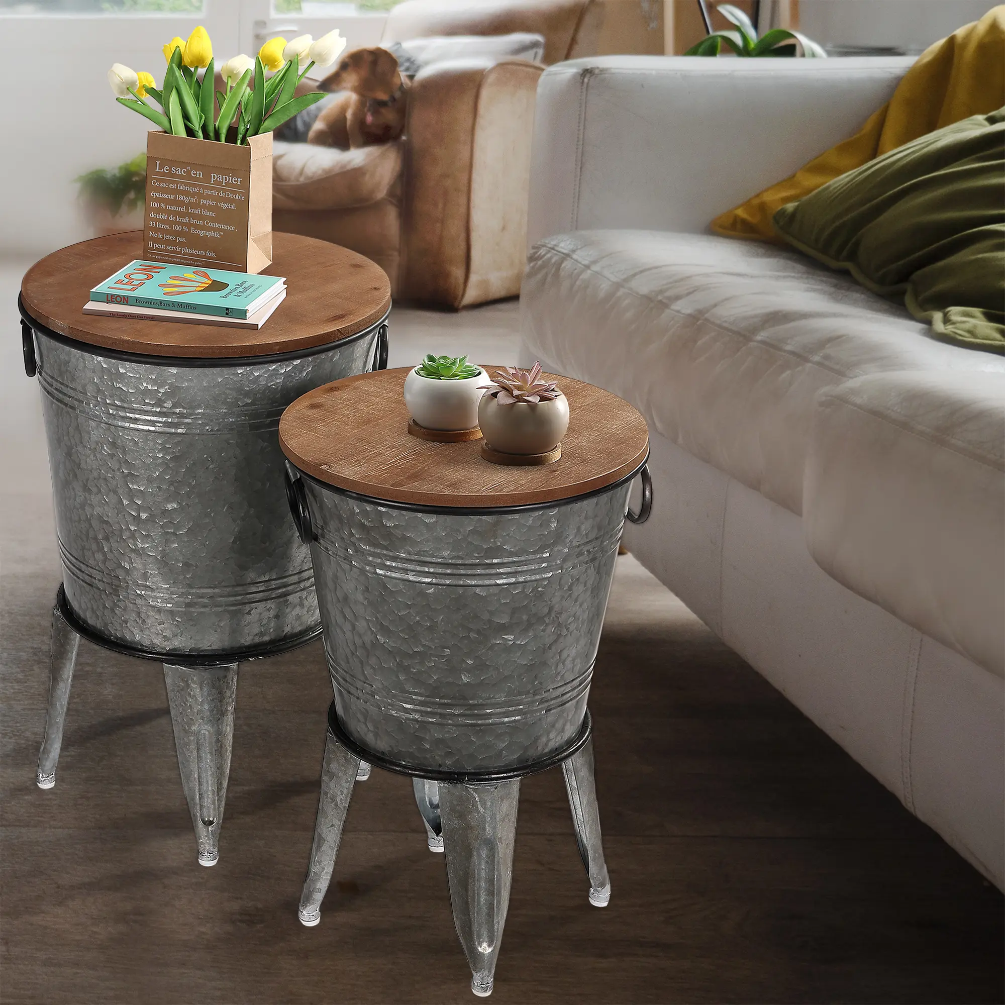 With legs & Galvanized