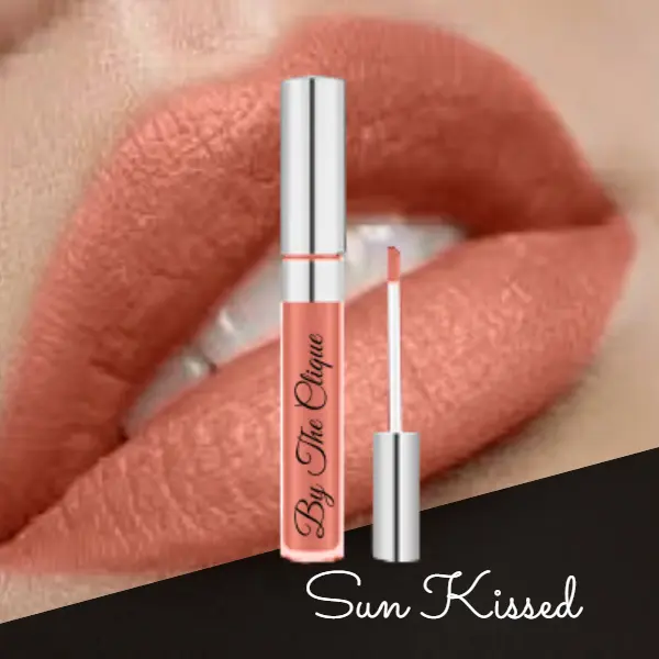By The Clique Premium Long Lasting Nude Matte Liquid Lipstick | Peach Nude  | Sun Kissed  | Vegan, Gluten Free, Cruelty